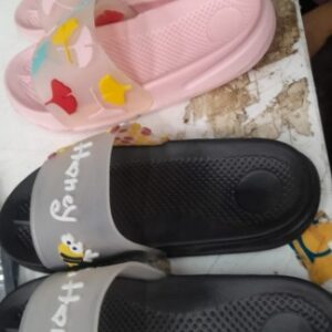 Womens Slides Black Pink Size 33 Pack Of 2