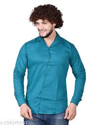 Mng Sea Green Colour Shirt For Men Size S