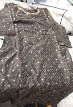 Avaasa Brown Print Straight Kurta Size Xl