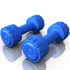 1 Kg Each Pvc Dumbbells Set Blue