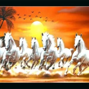 7 Running Horse Wall Painting For Living Room