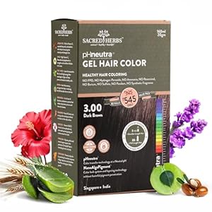 Sacred Herbs Ammonia Ppd Free Natural Organic Gel Hair Color Medium Brown 180 Ml
