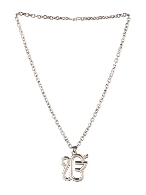 Preyasi Bold By Priya Si Ek Onkar Pendant With Silver Plated Link Chain For Men