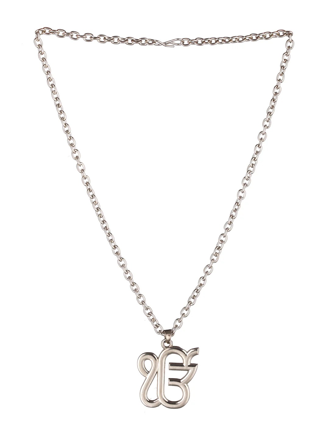 Preyasi Bold By Priya Si Ek Onkar Pendant With Silver Plated Link Chain For Men