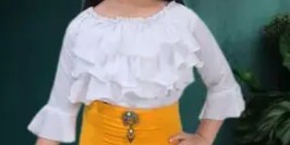 White Top For Girls Size 11 To 12 Year