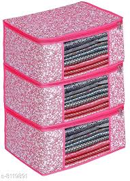 Pink Color Saree Packing Cover Pack Of 3
