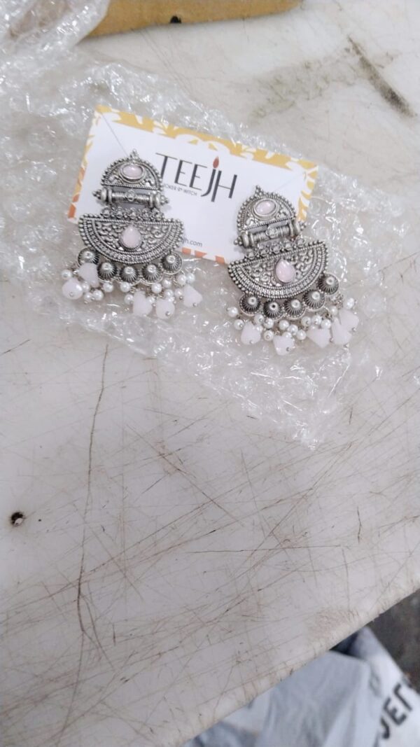 Teejh Alloy Silver Earrings For Women