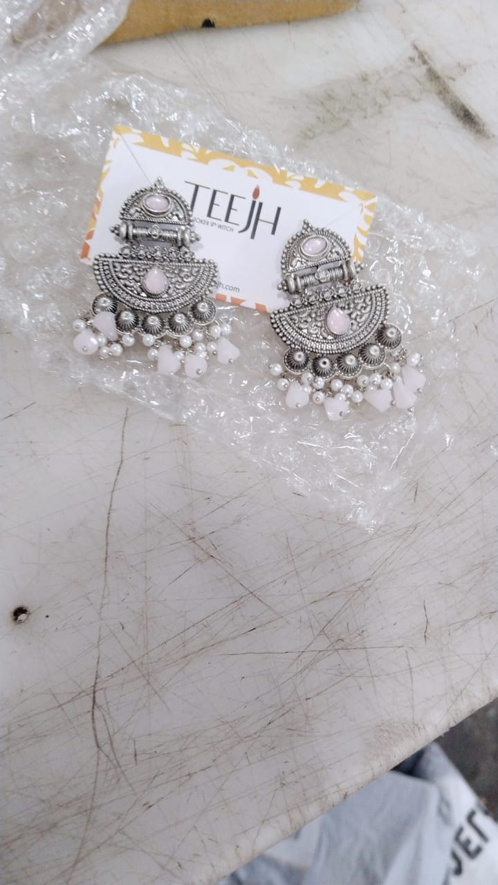 Teejh Alloy Silver Earrings For Women