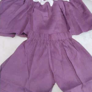 Wine Color Kids Girl Frock Size 1 To 2 Yrs
