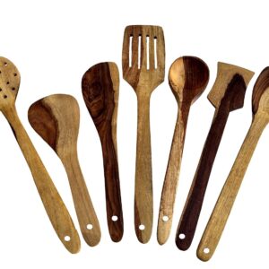 Wooden Serving Spoons Set Of 7
