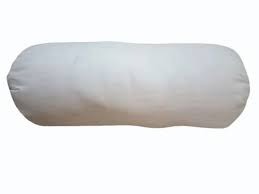 White Plain Cotton Bolster Pillow