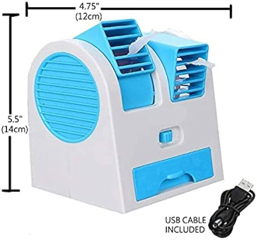 Mini Perfume Turbine Fan Blue