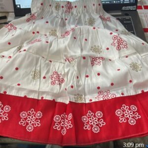 Kid Girl White Red Colour Skirt Size 22