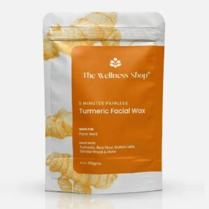 The Wellness Shop Turmeric Facial Wax Painless Herbal Wax Powder 100Gm