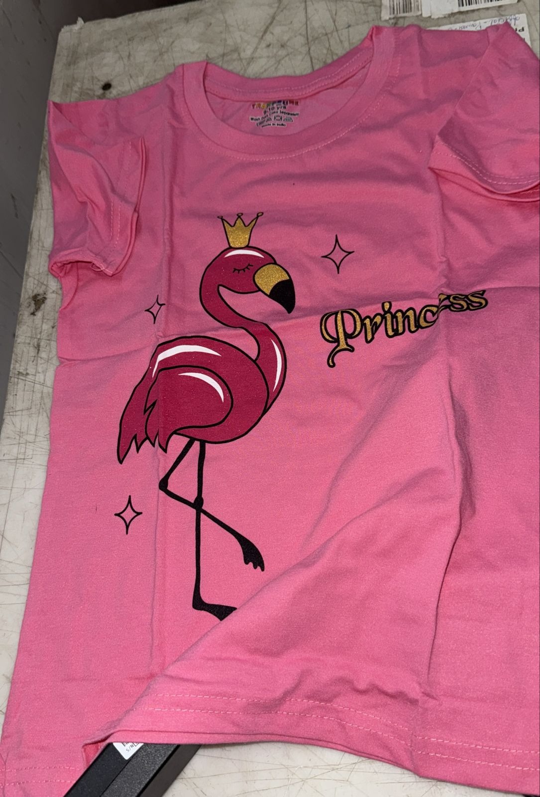 Kids Girl Lite Pink Color T Shirt Size 9 To 10 Years