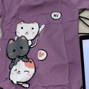 Kids Girl Purple Color T Shirt Size 9 To 10 Years