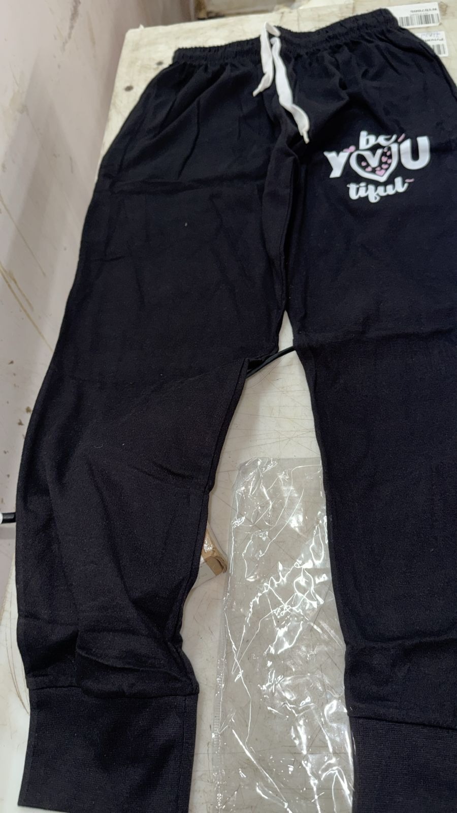 Kids Girl Track Pant Black Color Size 36