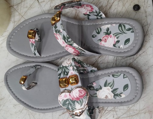 Multicolor Women Flat Slippers Size 37