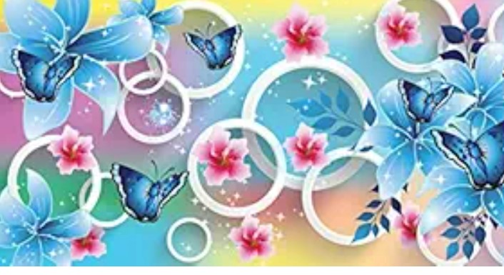 Multicolour Printed Waterproof Adhesive Wallpaper For Home Decoration 1 Mtr