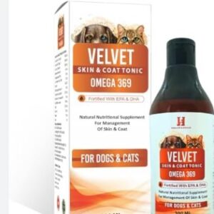 Humane Hound Velvet Skin Coat Tonic With Omega 369 For Dogs Cats 300 Ml