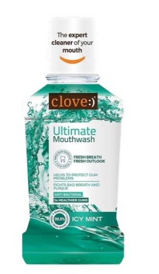 Clove Oral Care Ultimate Cool Mint Antibacterial Mouthwash 250 Ml