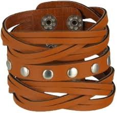 Preyasi Bold By Priyasi Brown Weaved Multi Stand Pu Bracelet For Men
