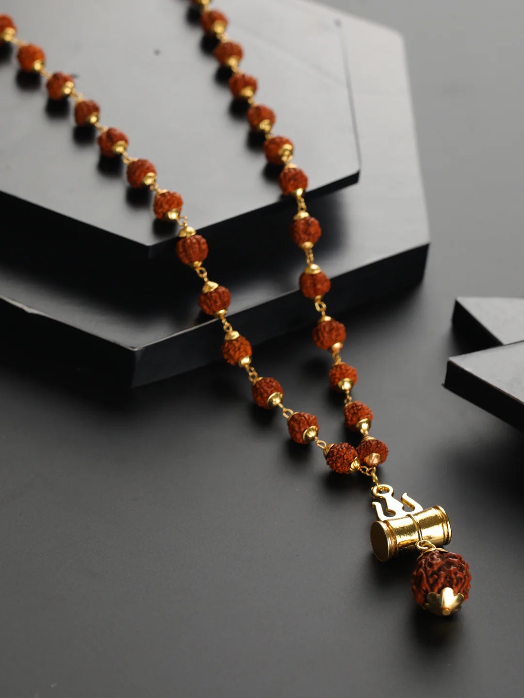 Preyasi Bold By Priyasi Trishul Rudraksha Link Chain For Men