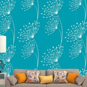 Sky Blue Printed Waterproof Adhesive Wallpaper For Home Decoration 2Point5 Mtr