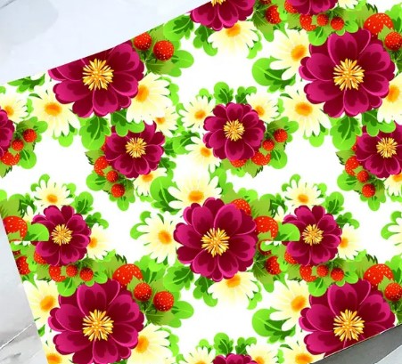 Multicolour Flower Printed Wallpaper For Home Decoration 1 Mtr