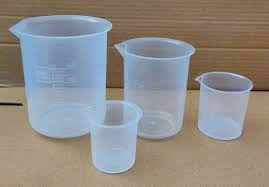 Cylindrical Laboratory Plastic Beakers Set Of 5
