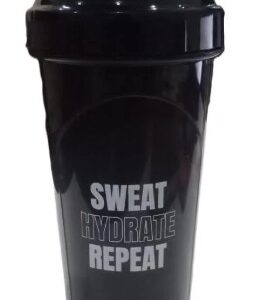 Stylish Protein Shaker Sipper Bottle Black