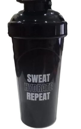 Stylish Protein Shaker Sipper Bottle Black