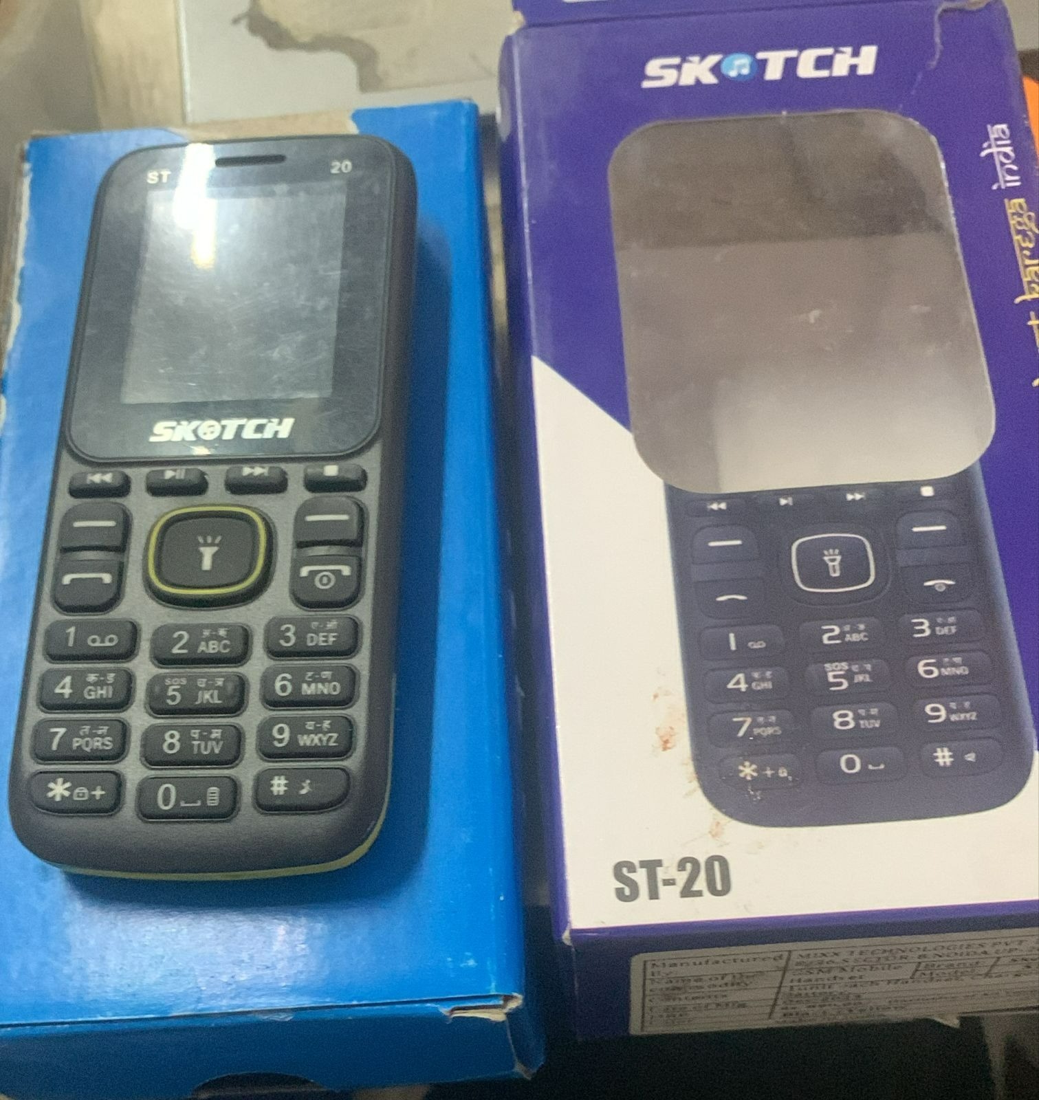 Without Charging Skotch St 20 Green Color Feature Phone Imei No 352101684615842