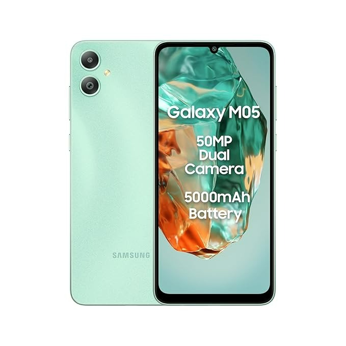 Samsung Galaxy M05 Mint Green 4GB RAM 64GB Storage With Box And accessories IMEI No 353866251257967
