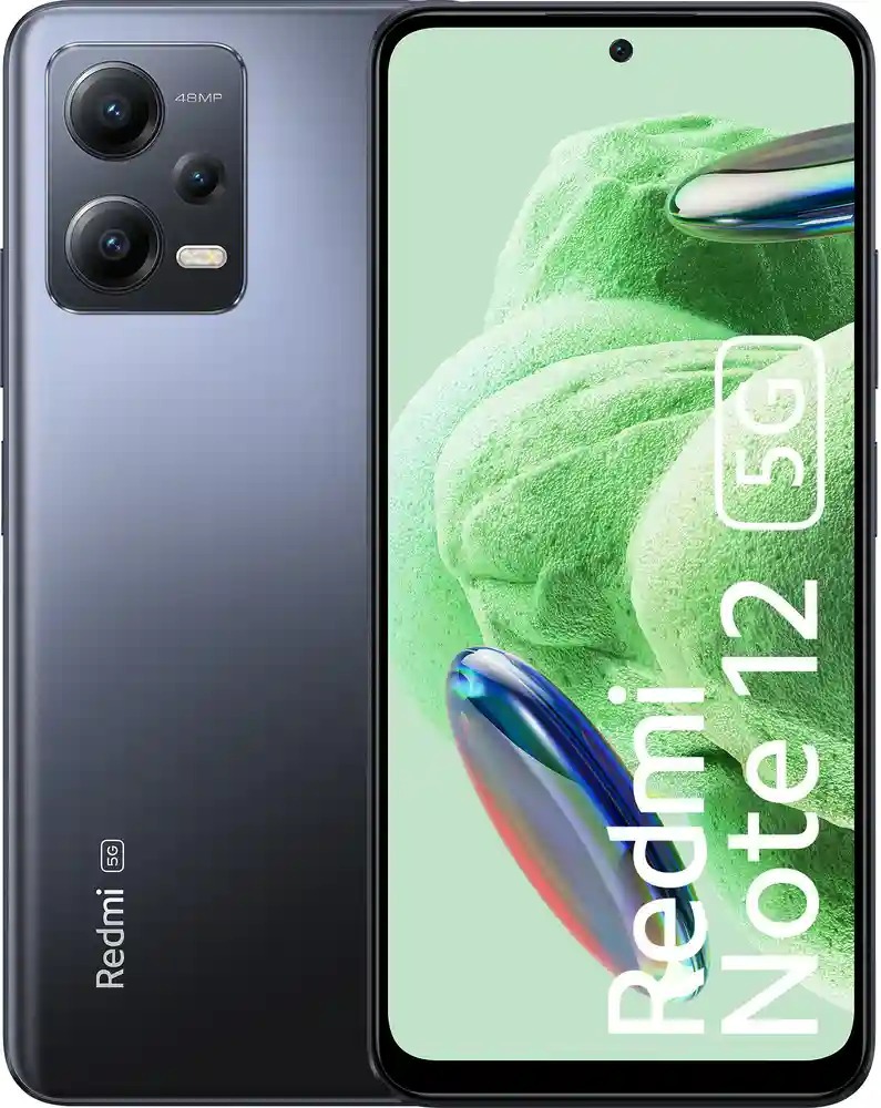 REDMI Note 12 5G Matte Black 128GB 6GB RAM with accessories and box IMEI No 867353066399515