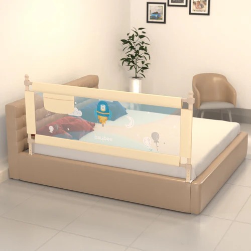 Baybee baby safety bed guardrail model BR006 180CM CREAM COLOUR