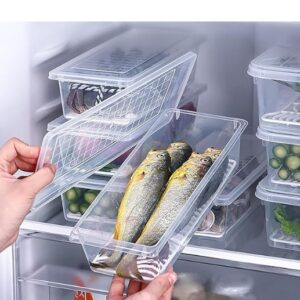6 Pcs Storage Boxes Organizer With Removable Drain Plate Tray White