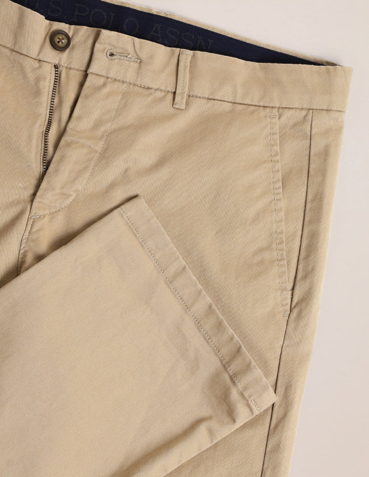 U S POLO ASSN Riley Straight Fit Twill Trousers pant for men lt khaki colour 30 size