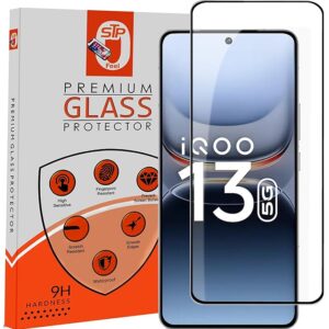 STP FEEL Premium Tempered Glass Screen Protector Compatible For IQOO 13 5G UltraSonic Fingerprint Working 6 82 Inch Pack of 2