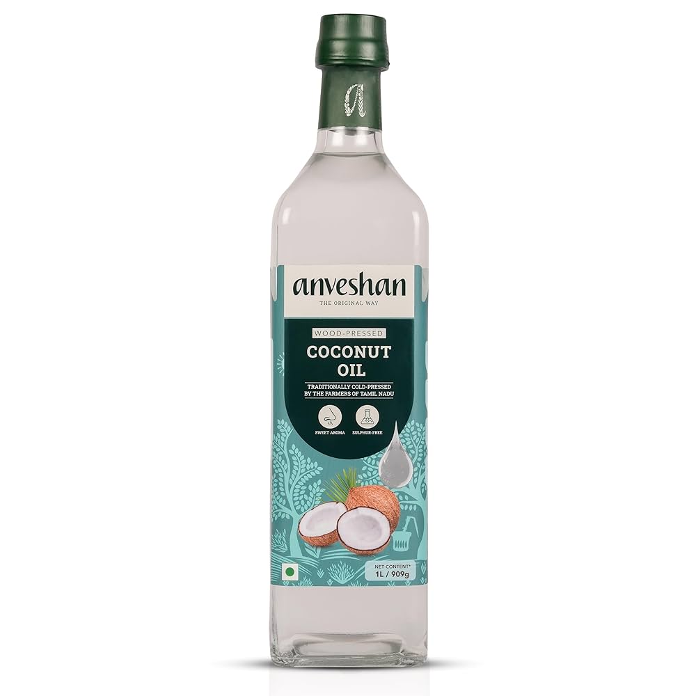 Anveshan Wood Pressed Coconut Oil 1L