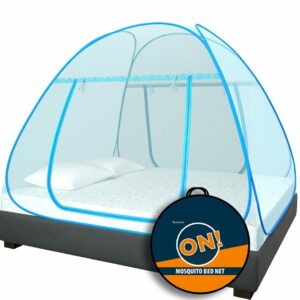 Supreme On Blue Mosquito Net for Queen Bed 6 5 Feet X 6 Feet Blue blue