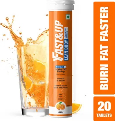 FAST UP L Carnitine Lean Body 2000 mg Carnipure TM Helps Convert Fat into Energy 20 Tablets