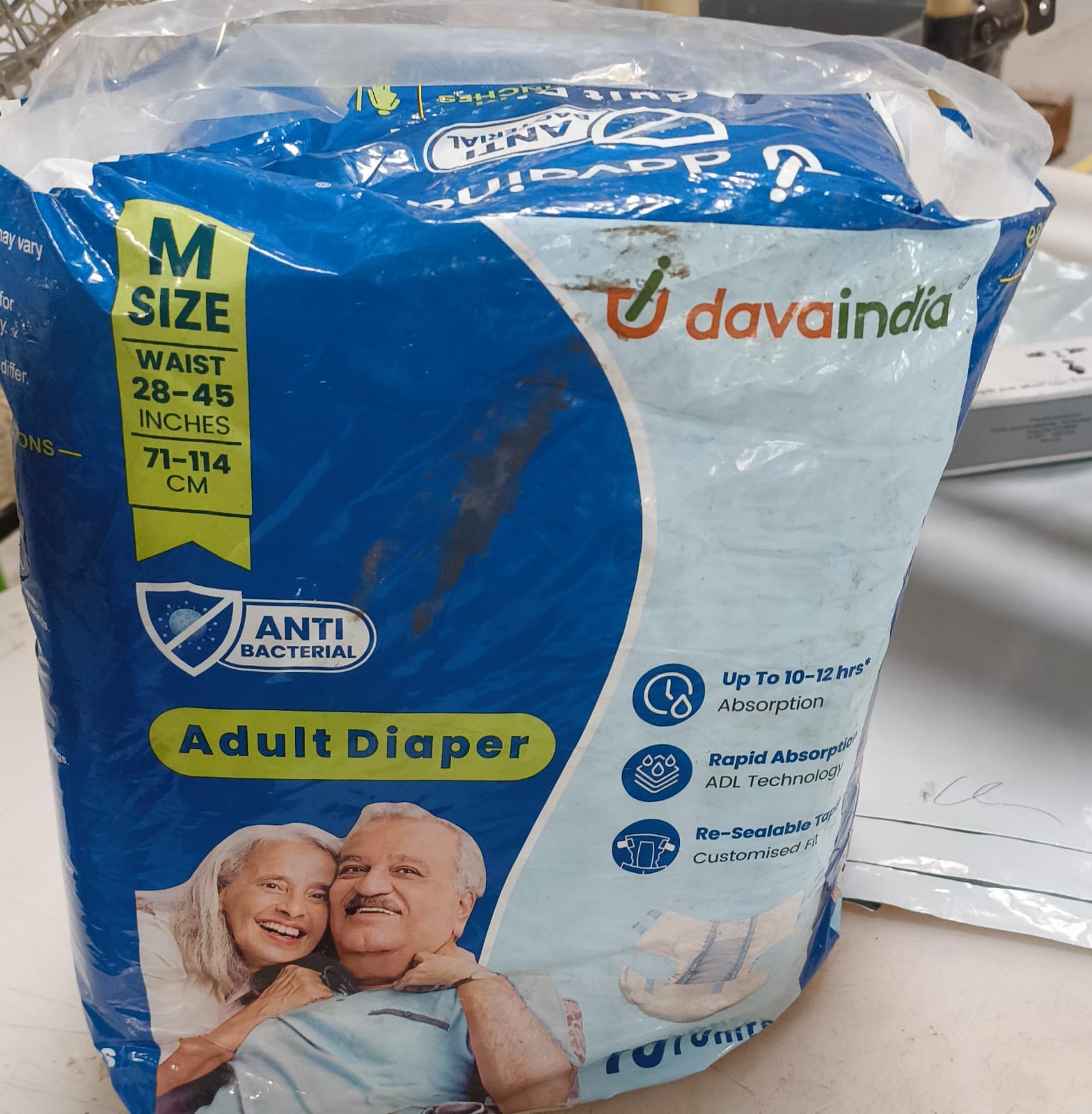 DavaIndia Diaper Adult M SIZE 10 UNITS
