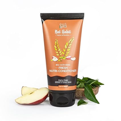 Nat Habit Curry Cider Nutri Conditioner for Dry Frizzy Hair Natural Hair Conditioner for Women Men Anti Hairfall 150ml