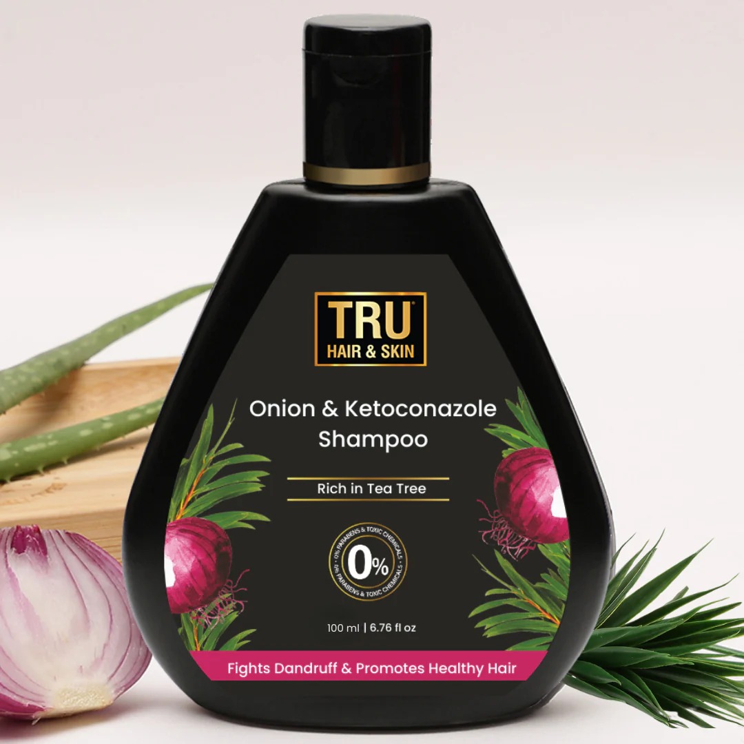 TRU HAIR SKIN Onion and Keto Shampoo For Hair Fall 100ml