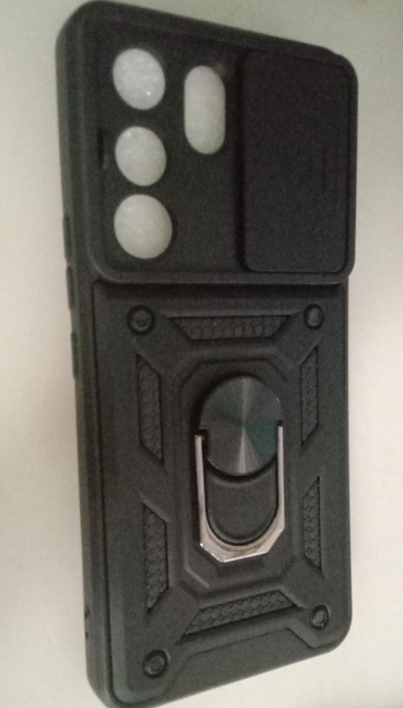Vivo V27 Pro 5G Polycarbonate Tough Armor Bumper Back Case Cover black colour
