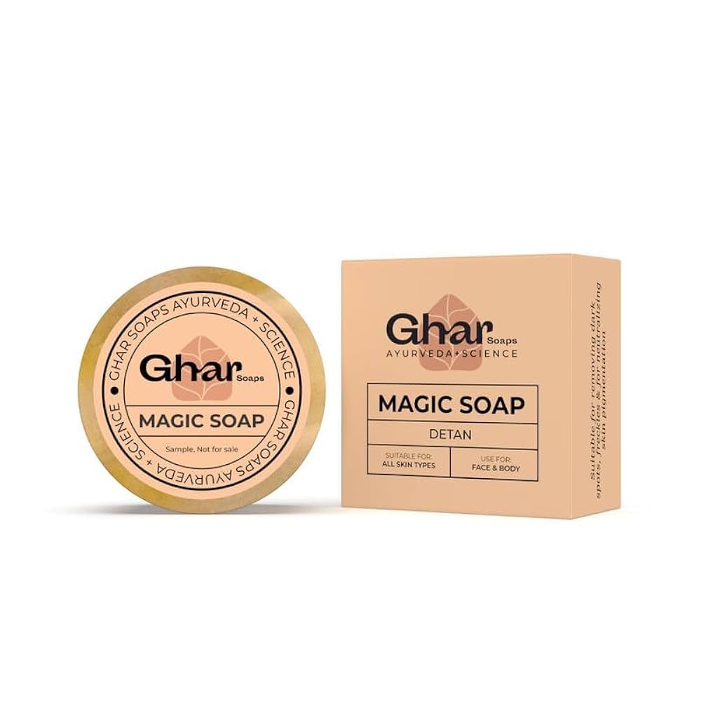 Ghar Soap Sandalwood Saffron Magic Soap for Bathing 25gm
