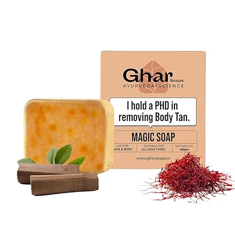 Ghar Soaps Sandalwood Saffron Magic Soaps For Bath 25 Gms Pack Of 1