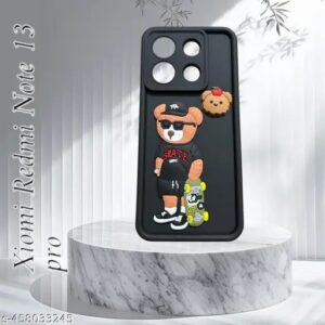 Realme 13 Tech Trends Realme 13 Pro 5G 3D Teddy Black Mobile Back Cover