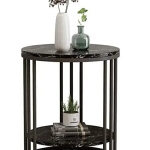 A U Enterprises Modern Indoor Outdor 2 Tier Table for Balcony Living Room Bedroom